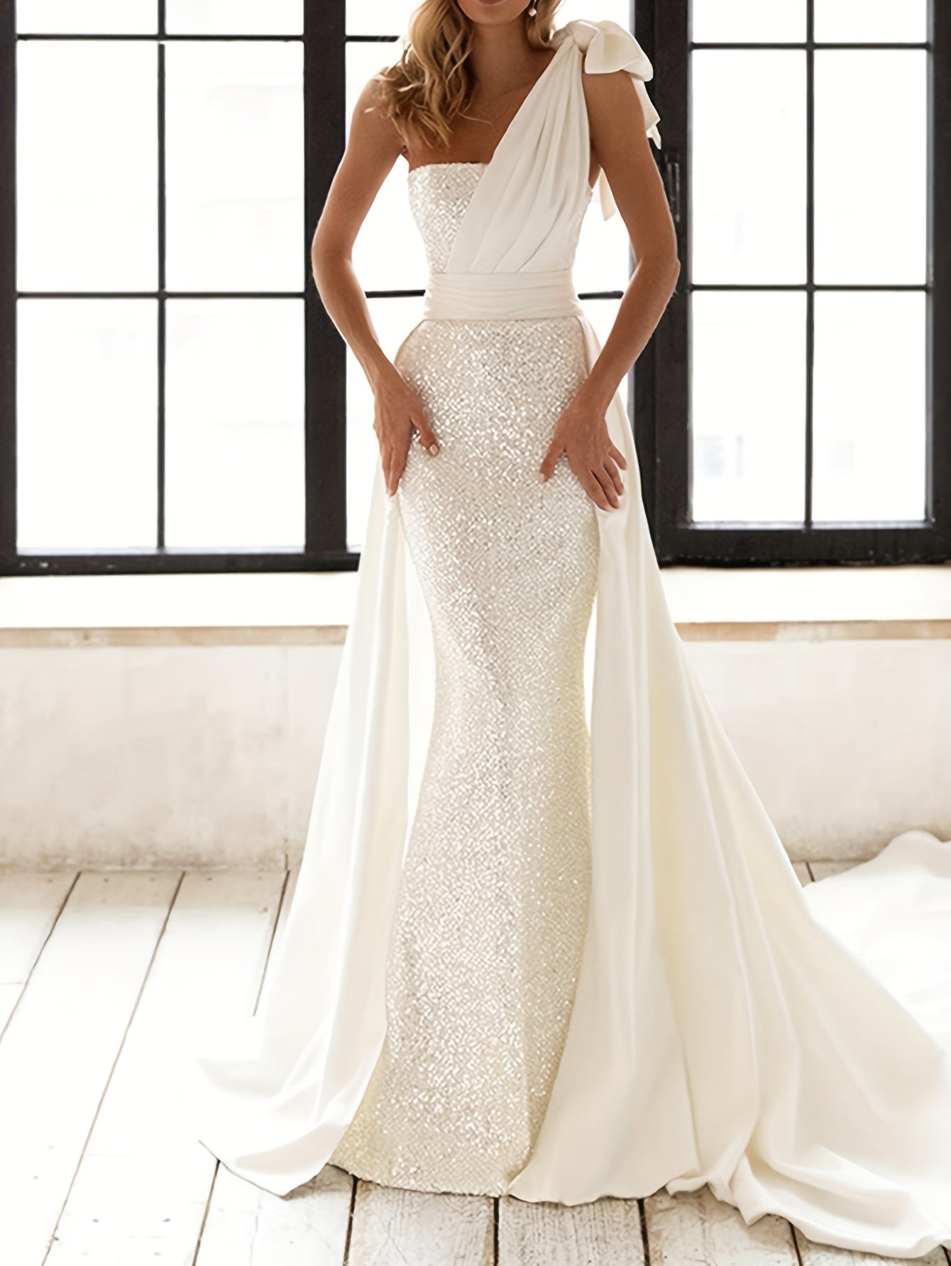 Women's Elegant Strapless Formal gown - Slim Fit Long Evening dress, Wedding, Prom, Party - Machine Washable & Wrinkle-Resistant - Available Now for Formal Events, Prom Attire, Vneck Design, Wrinkleresistant Fabric