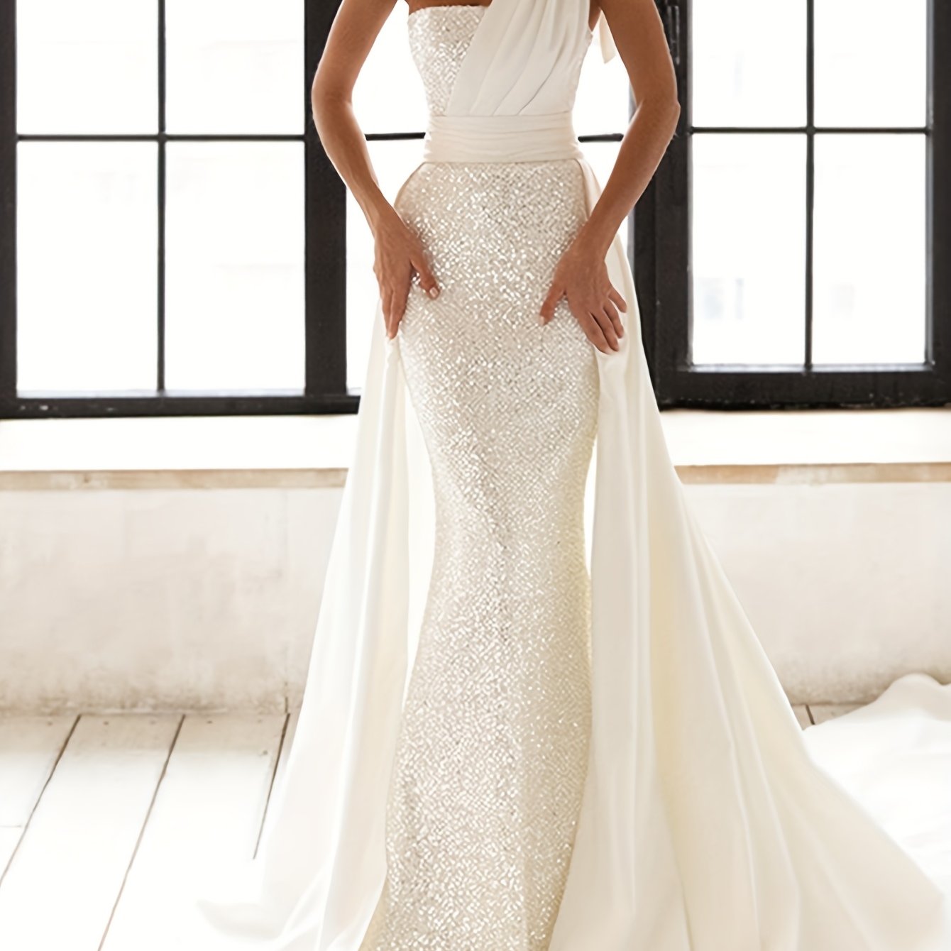 Women's Elegant Strapless Formal gown - Slim Fit Long Evening dress, Wedding, Prom, Party - Machine Washable & Wrinkle-Resistant - Available Now for Formal Events, Prom Attire, Vneck Design, Wrinkleresistant Fabric